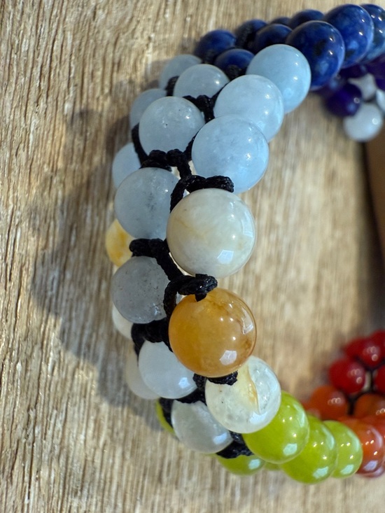 7 Chakra Multicolor Gemstone Bracelet - Picture 6 of 6